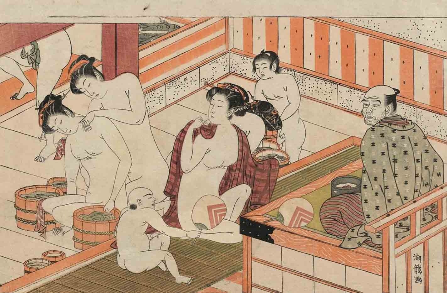 Восточный секс в японской сауне