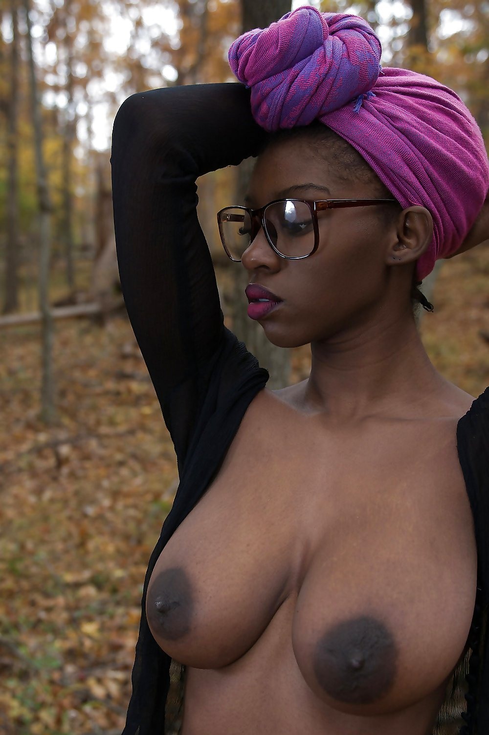 Ebony female big nipples