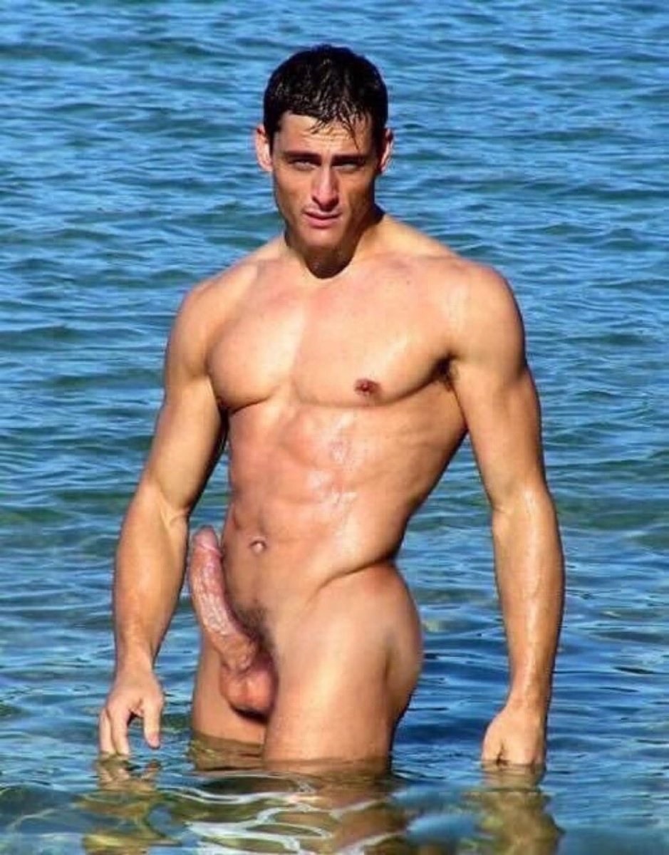 Nude male with erection