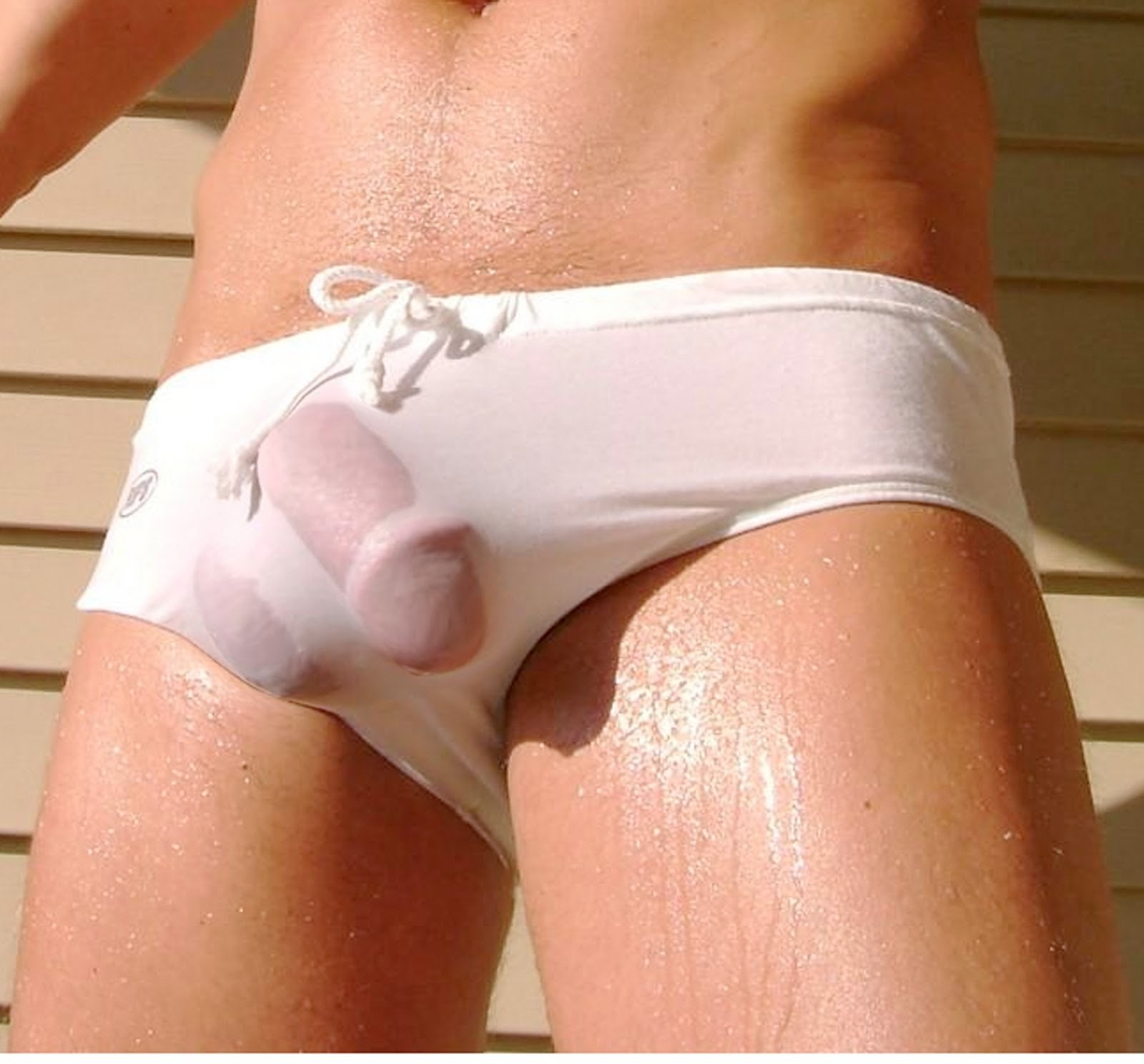 Wet speedo bulge