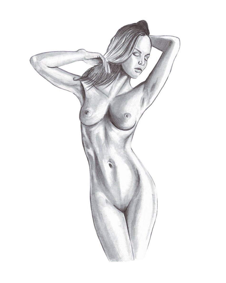 Рисованная эротика - голые девушки на фото