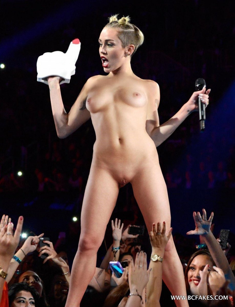 Miley cyrus naked on stage